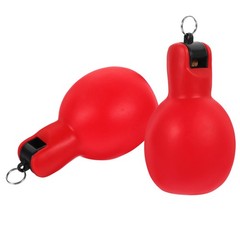 2 Pcs Camping Hiking PVC Whistle Hand Squeeze Portable Outdoor Survival