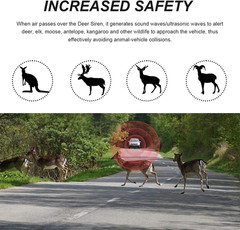 4 PCS Deer Whistles for Car, Auto Deer Warning Whistle Devices with Adhesive Tap