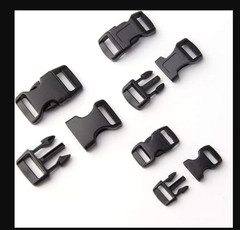 60-Pack Paracord Bracelet Buckles 5/8″ 1/2″ 3/8″ Plastic Side Release Clips