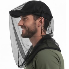 Mosquito Head Net for Insect, Fly & Bug Protection – Fits All Type of Hats