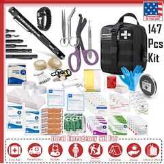 Emergency First Aid Kit – Family Camping & Hiking Potable Medical Kit – 147 Pcs