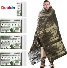 Survival Emergency Thermal Blankets: Extra Large 84” X63” Space Mylar Blanket Ki