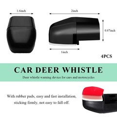 4 PCS Deer Whistles for Car, Deer Warning Whistle Wind Activated Safety Alert wi