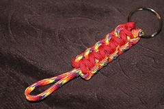 New Paracord Keychain – sunrise, red #S3