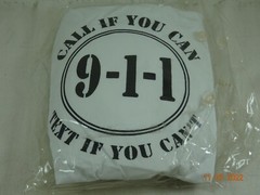 911 Call if you Can Emergency Rain Poncho Hooded in carry pouch White Adult OSFM