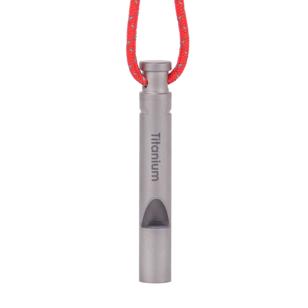 Titanium Safety Whistle W/ Cord Emergency Whistle for Kayak Rescue Signaling