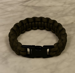 Dark Brown Cobra Paracord Bracelet with Metal Buckle