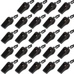 Loud Plastic Whistles with Lanyard Bulk for Coaches, Referees, Officials