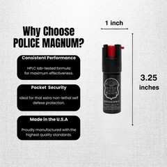 2 Police Magnum pepper spray .50oz pink ribbon keychain holster self defense
