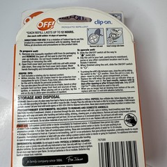 Off! Clip On Fan Circulated Mosquito Repellent Off Kit Plus 8 Refills