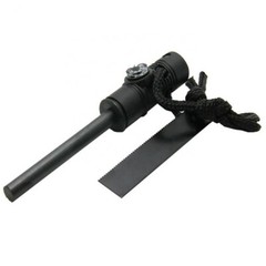 4 in 1 Outdoor Survival Flint Fire Starter Magnesium Fire Starter Rod, USA Ship