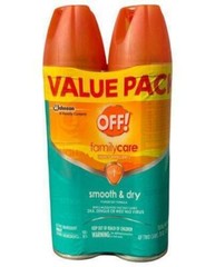 2 cans OFF FamilyCare Smooth & Dry Insect Repellent 24 oz Free Shipping