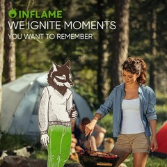 Inflame Fire Starters 130 pcs Waterproof Charcoal BBQ Campfire