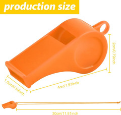 5 Pcs Referees Loud Plastic Emergency Whistle with Lanyard for Outdoor Activitie