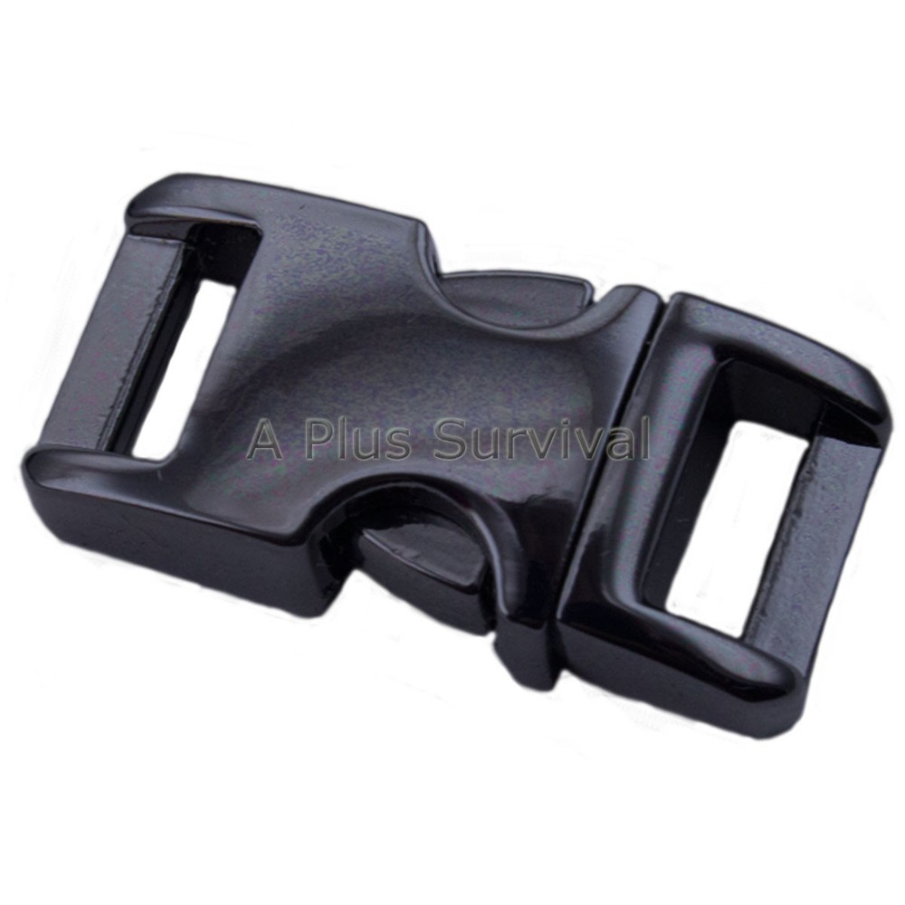 10 Pack – Gun Metal 3/8″ Metal Curved Top Buckle for Paracord Survival Bracelets