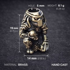Predator Bead Brass Paracord EDC Lanyard Knife Bead Handmade