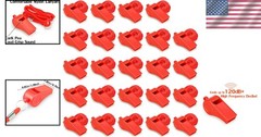 Red Safety Whistles in Bulk – 24-Piece Pack of Loud, Reliable Emergency Whistles