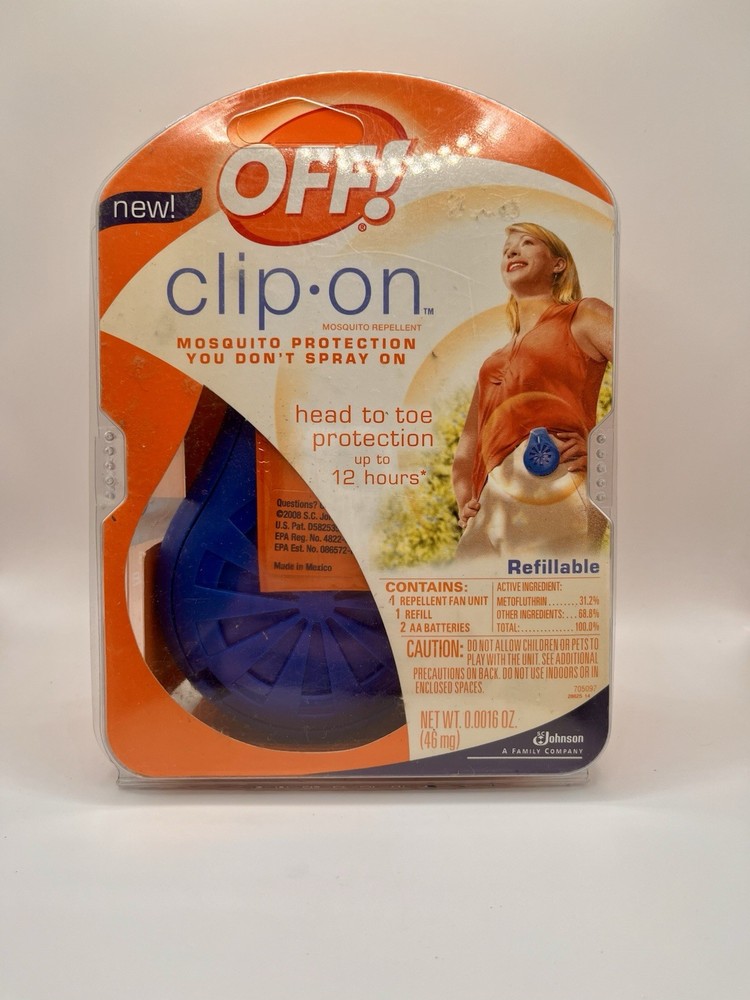 OFF Clip On Refillable Fan Circulated Mosquito Repellent With 1 Refill