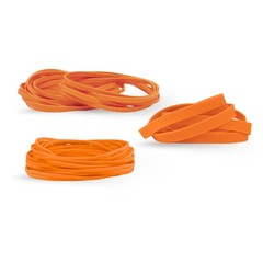 Alliance Non-Latex Rubber 3 1/2 x Mixed (1/16, 1/8, 1/4) Inches, Orange