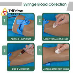 Ultrassist Phlebotomy Practice Arm Kit Dark Skin, IV for Nursing…
