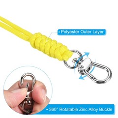 19″ Paracord Lanyard Clasp Necklace Badge Holder Strap Keychain Cord Yellow
