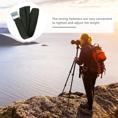 2Pcs Outdoor Camera Securing Strap Black with Strong Fasteners for Camping