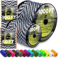 Teceum Paracord Type Iii 550 Urban Camo 100 Ft 4Mm Tactical Rope Mil-Spec
