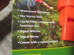 Coghlan’s 5 in 1 Survival Aid – Waterproof Box, Flint, Whistle, Luminous Compass
