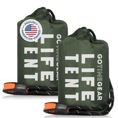 Go Time Gear Ultralight Survival Tent – Heat Retention 2 Pack, Green