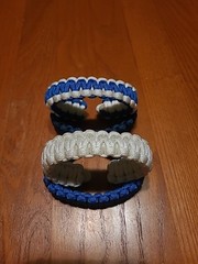 7 Inch Paracord Bracelet With Copper Wire Core – 4 Pack – Blue, White, & Navy