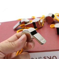 1-5Pcs Metal Referee Whistle With Key Ring Sports School Football Rugby Outdoor