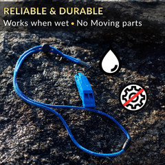 Blue Whistle 120Db Loud Safety & Emergency Whistle with Lanyard