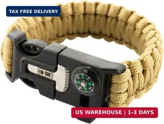 M-Tac Paracord Bracelet – Tactical Survival Wristband with Fastex Buckle – 7-Str