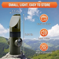 Emergency Survival Whistle, 7-in-1 Outdoor Multifunctional Tool Safety Whistle