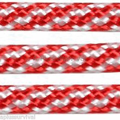 Candy Cane Red White Paracord 100 Foot 550lb Bracelet Camping Survival Kit Rope