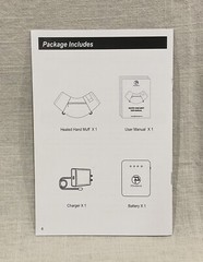 PTAHDUS Heated Hand Warmer Pouch Portable 7.4V Rechargeable Battery Open Box