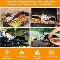 10 Inch Griddle Spatula Holder Magnetic Design, Stainless Steel Grill Barbecu…