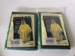 NEW LOT of 2 Stearns Emergency Poncho – Green #N5