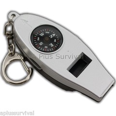 Lot of 12 Emergency 4 in 1 Whistle Compass Magnifier Thermometer Survival Kits