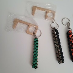 Paracord 550 FOB Survival Keychain Lot of 7 Various Colors Sizes Handmade in USA