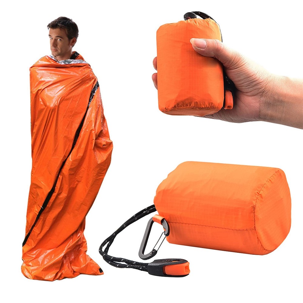 Emergency Survival Sleeping Bag, Ultralight Heat Resistant Cold Protection Rescue…