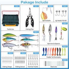 Fishing Tackle Box with Lures,72Pcs Lures…