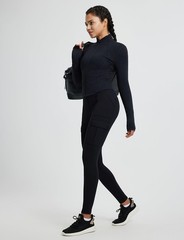 baleaf Women’s Fleece Lined Leggings Thermal Hiking Pants Water Medium, Black