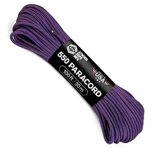 Color Changing 550 Paracord 100 Feet 7-Strand Core Nylon Parachute Cord Prism