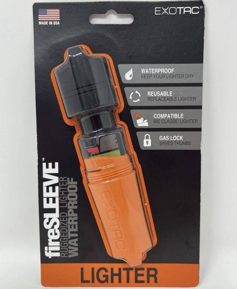 Exotac fireSLEEVE Ruggedized Waterproof Lighter Case – ORANGE
