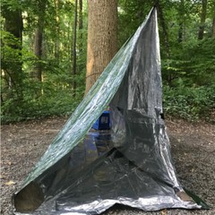 2 Person Emergency Life Tent Survival Camping Shelter Tube Tent Blanket Rope