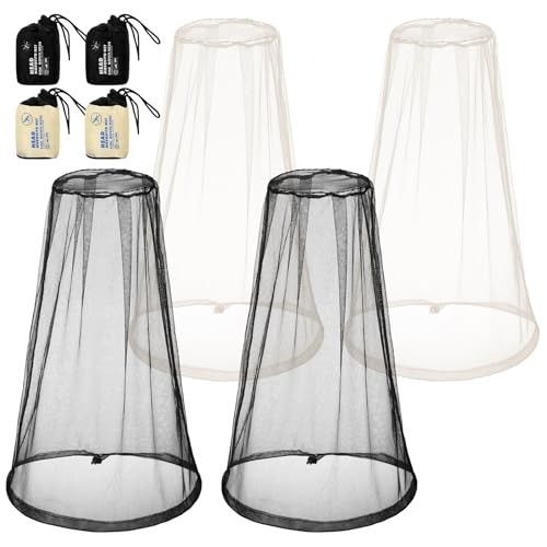 4 Pack Breathable Mosquito Net Face Mesh for Outdoor Adventure Protection
