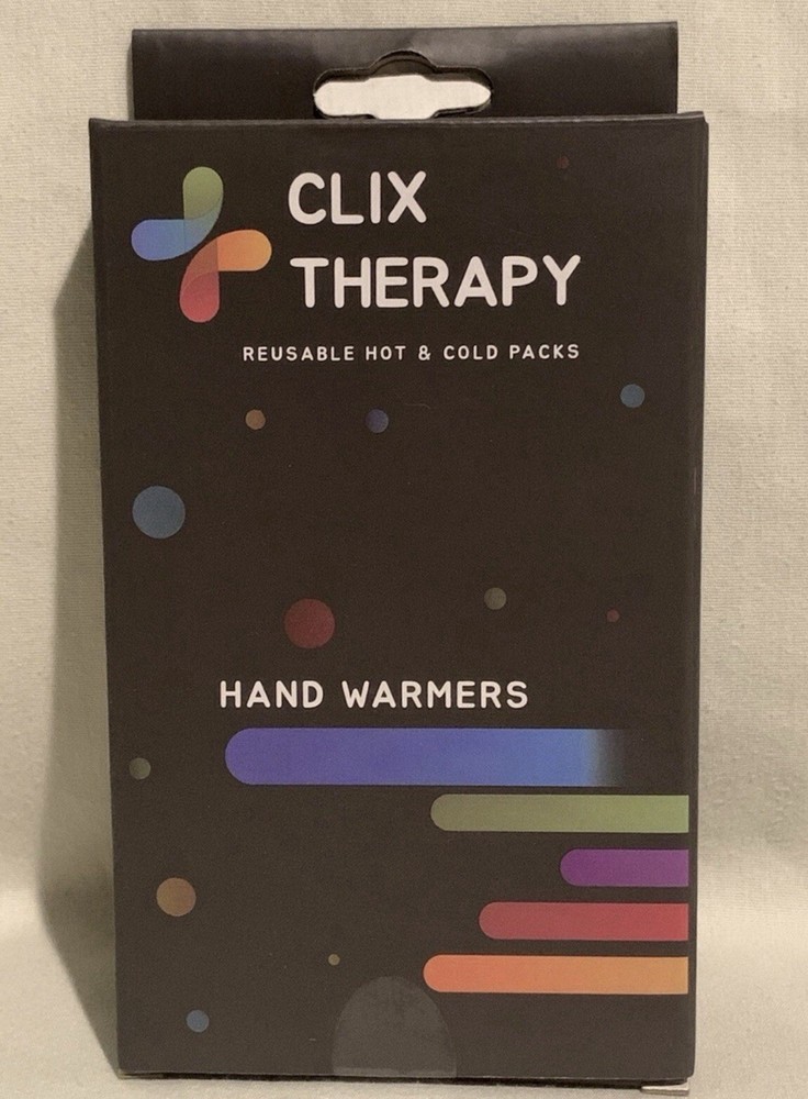 Clix Therapy Reusable Hot Hand Warmer (4 Pack) Hot Or Cold Packs Blue/Purple