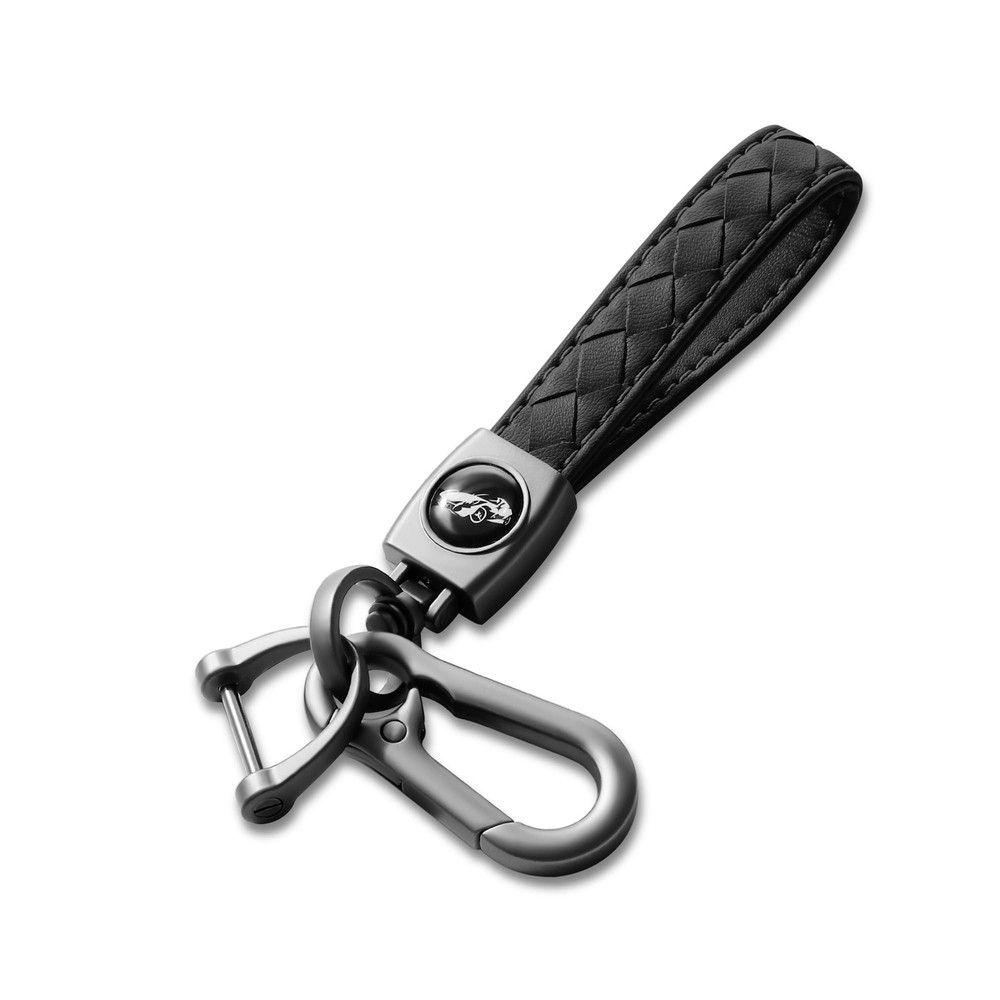 Carabiner Keychain, Universal Heavy Duty Woven Handmade Leather Key Chain, Ca…