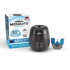 Thermacell Rechargeable Outdoor Mosquito Repeller Covers 20ft Deet Free Charcoal